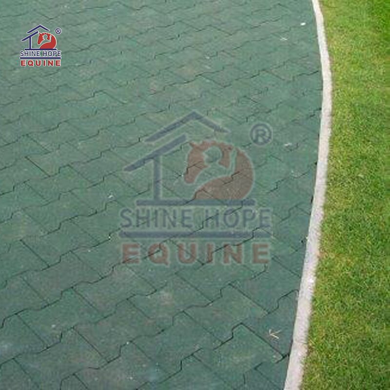 Horse Rubber Flooring Paver Factory - OEM Various Color Size Dog Bone Stall Flooring