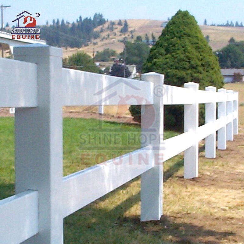 Vinyl Fence Panels Manufacturer - OEM 3 Rail PVC High Tensile Horse PVC Fencing
