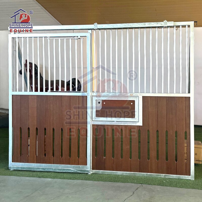 Horse Stall Manufacturer - OEM Luxury Bamboo with Rolling Feeder Racing Stables