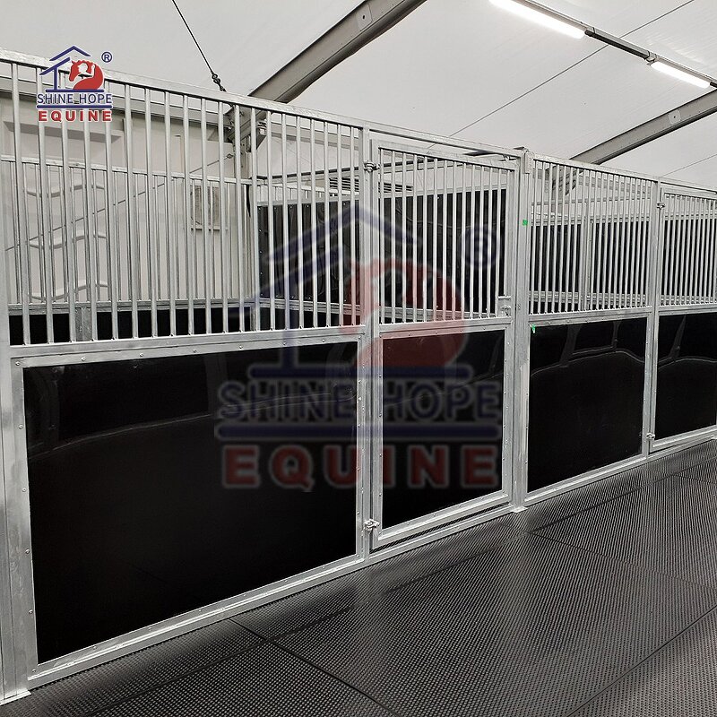 Portable Run-in Shed Factory - OEM HDG Horse Stall Fronts with HDPE Panel
