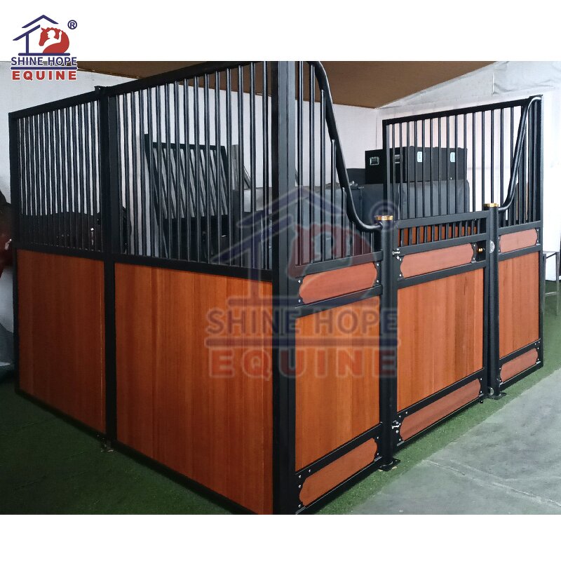 Steel Horse Stall Boxes Factory - OEM American Barn Builders Bamboo Wood with Hinged Doors
