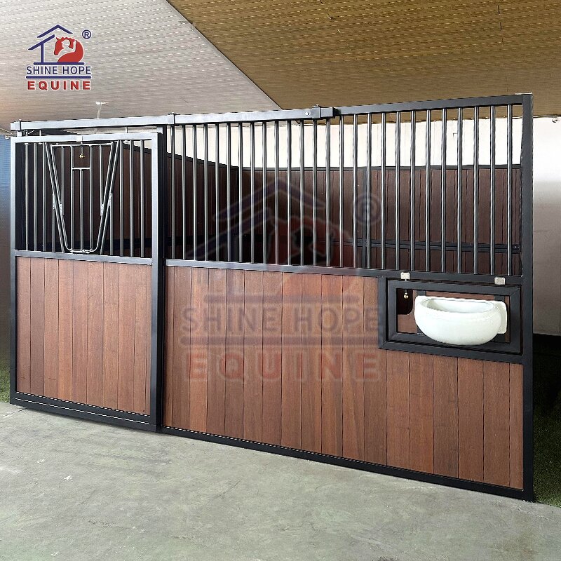 Horse Stall Manufacturer - OEM Luxury Bamboo with Rolling Feeder Racing Stables