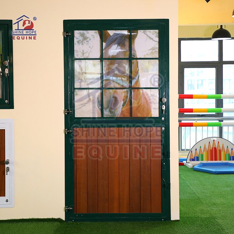 European Horse Barn Box Factory - OEM Luxury Black Powder Coating Stall Stables Paddock