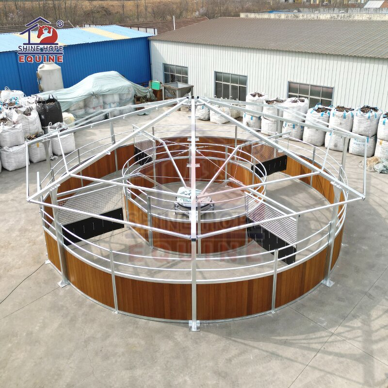 Horse Training Walker Machine Manufacturer - OEM Steel Heavy Duty with Charged Pushers Sprinkler