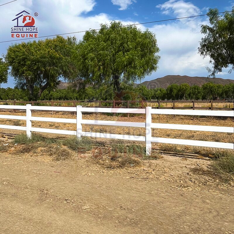 Vinyl Fence Panels Manufacturer - OEM 3 Rail PVC High Tensile Horse PVC Fencing