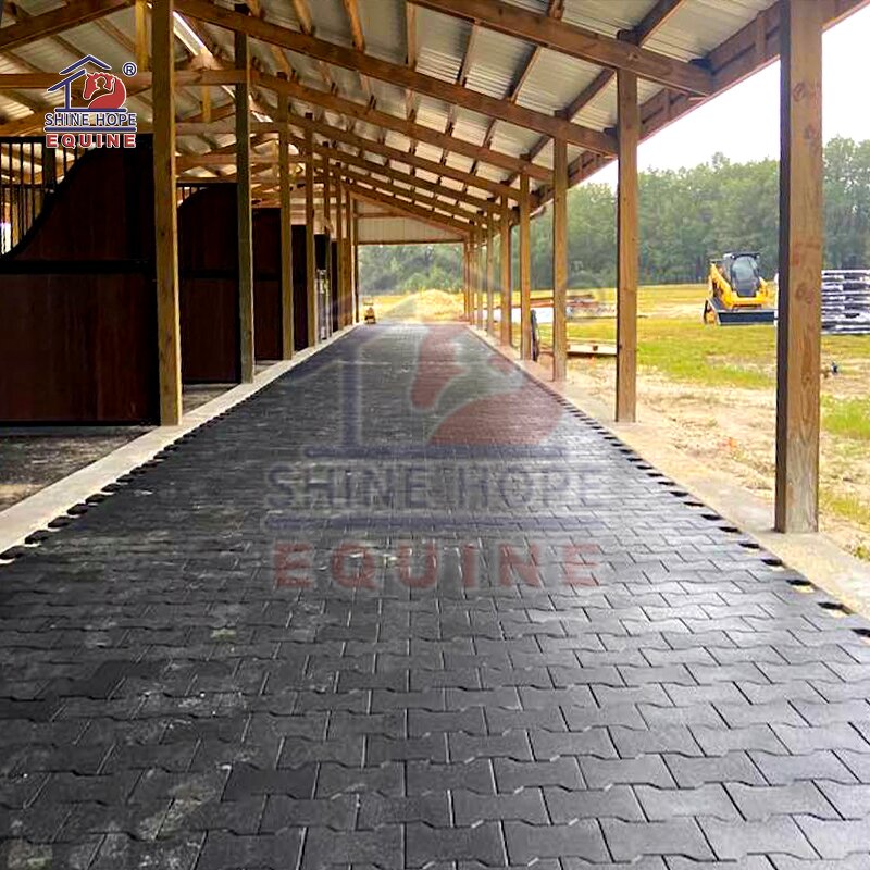 Dog-Bone Interlocking Rubber Paver Factory - OEM High Elasticity Black Color Paver