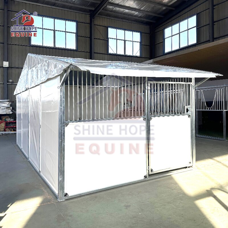 Portable Horse Stable Manufacturer - OEM Temporary PVC Steel Panels with Roof