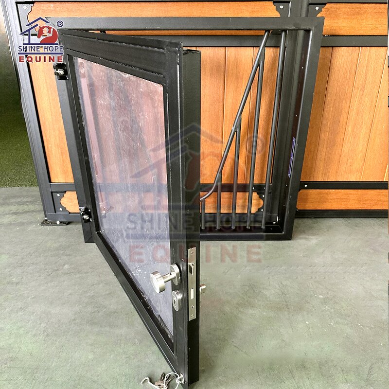 Horse Stall Hinged Window Manufacturer - OEM Heavy Duty Steel Prefab Organic Toughened Glass