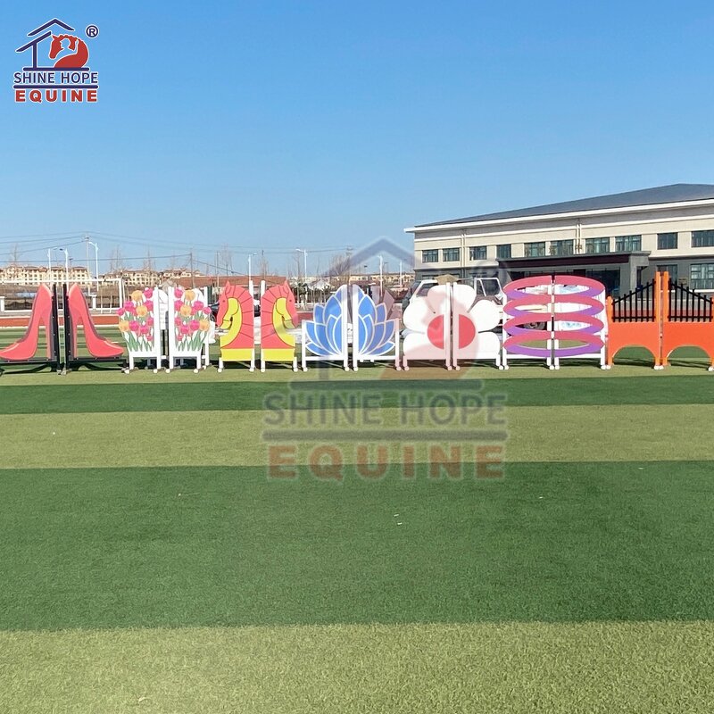 Horse Riding Show Equipment Manufacturer - OEM Shinehope Aluminium Elegant Horse Jumps Stand