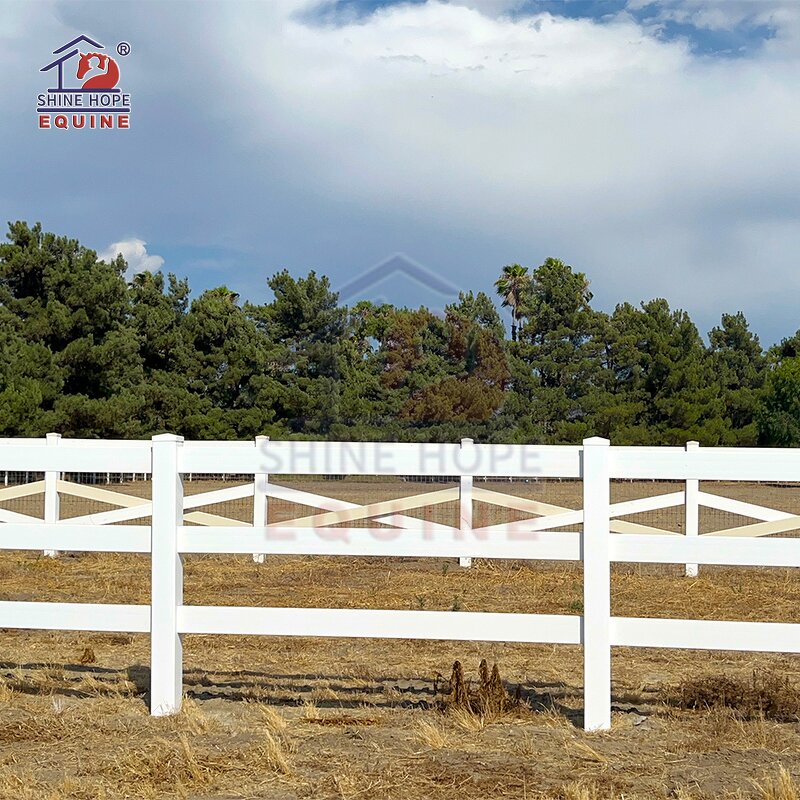 Vinyl Fence Panels Manufacturer - OEM 3 Rail PVC High Tensile Horse PVC Fencing