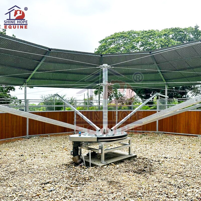 Horse Training Walker Factory - OEM Steel Heavy Duty with Charged Pushers Sprinkler System