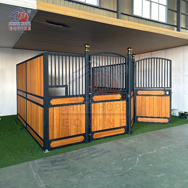 Horse Barn Kits Manufacturer - OEM Cheap Stable Panels Door bar Front with Hinged Door