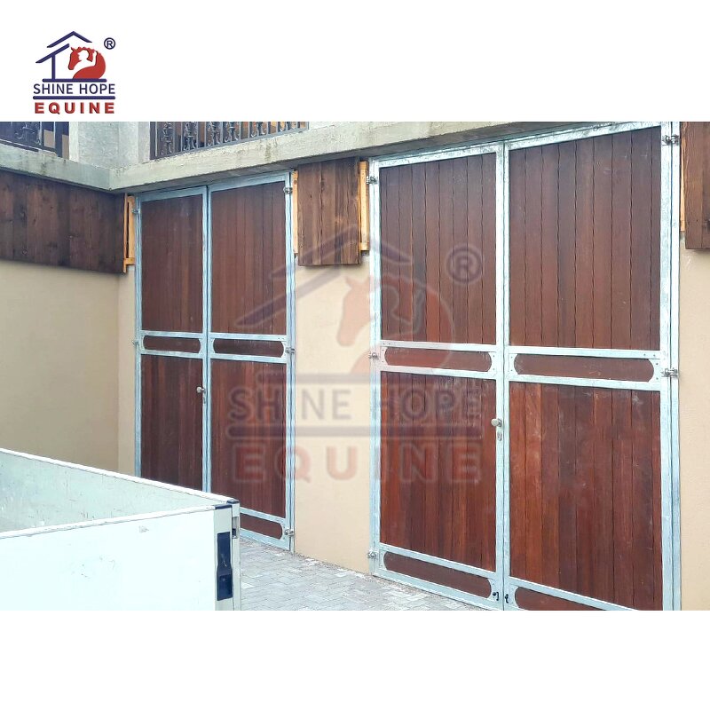 Equine Horse Barn Door Manufacturer - OEM Hot Dip Galvanized Powder Coated Bamboo Metal