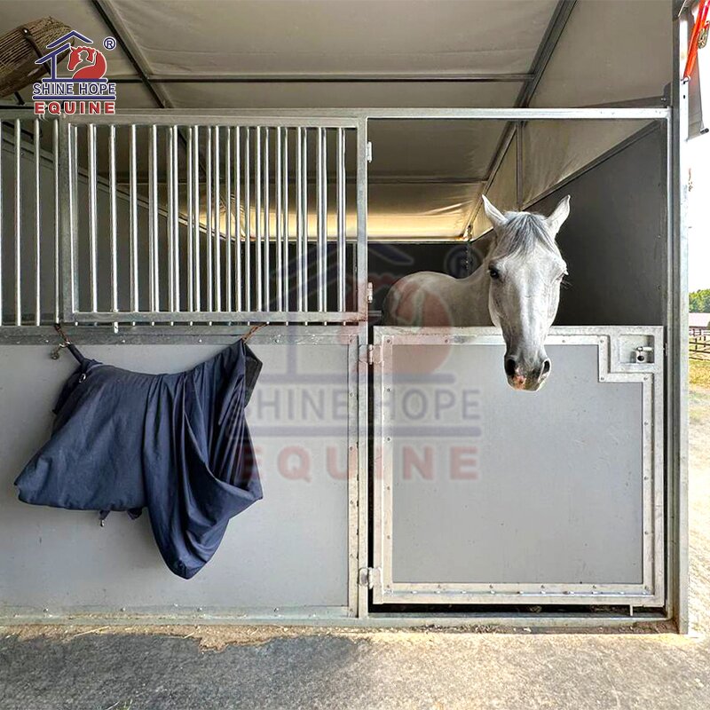 Mobile Horse Barn Manufacturer - OEM Customized Galvanized Portable Stalls with Roof