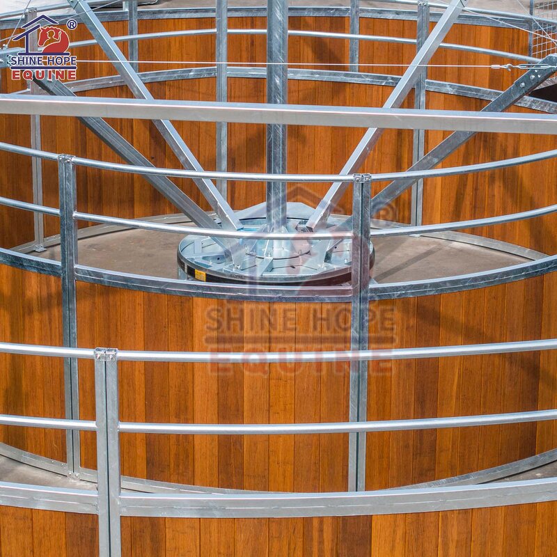 Horse Walker Factory - OEM Equine Training Machine Hot with Charged Pushers Tube Fence