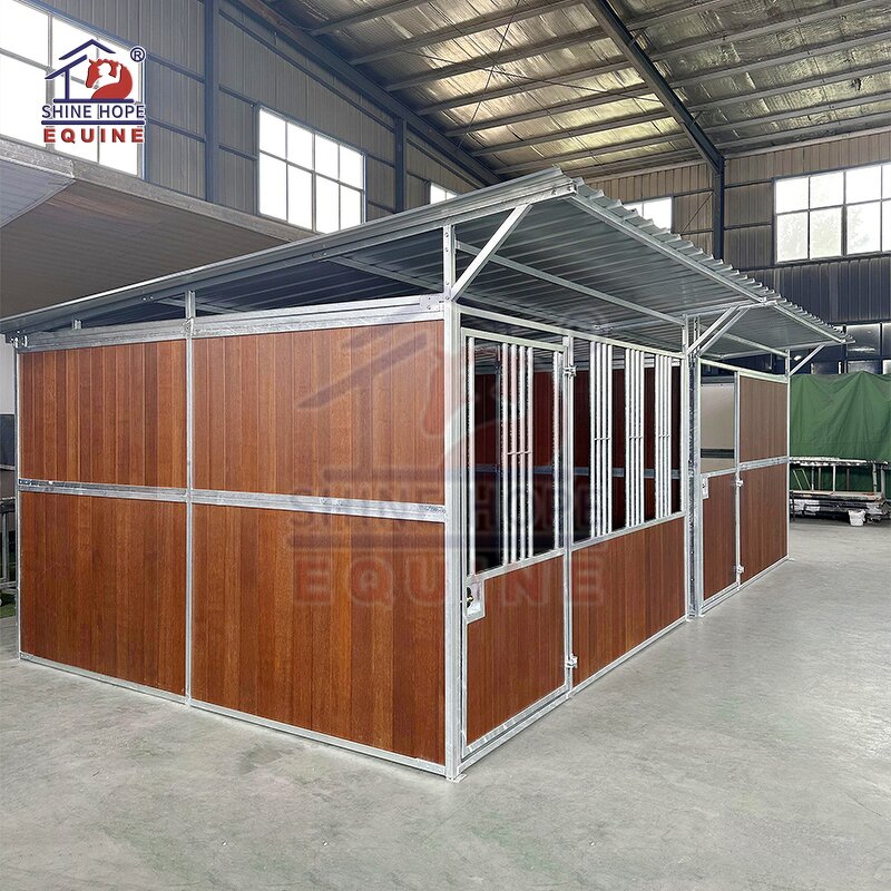 Wood Horse Shelter Factory - OEM Covered Horse Corral Portable Equine Housing
