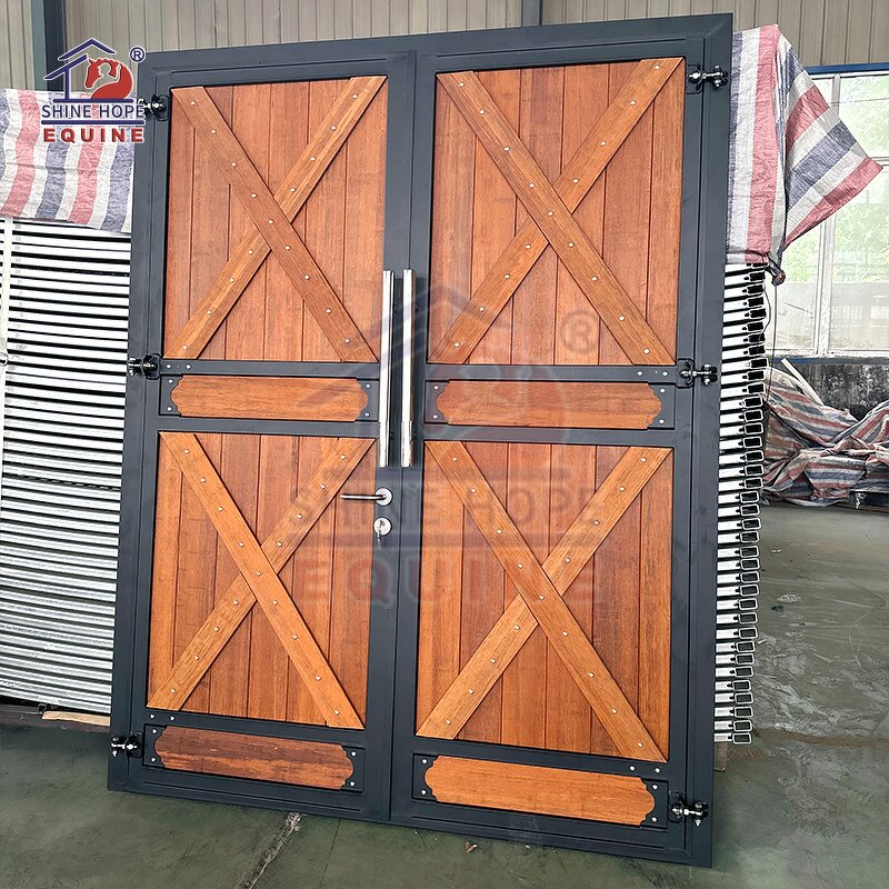 European Horse Stall Guard Factory - OEM Power Equestrian Bamboo Barn Door System