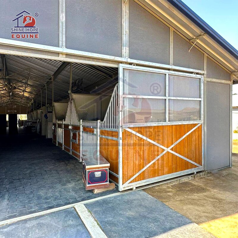 Horse Stable Sliding Door Factory - OEM Hot Dip Galvanized Pine Bamboo Wood Barn