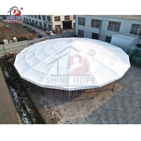 Covered Lunging Ring Factory - OEM 10m Metal Frame with Vinyl Roof Round Pen