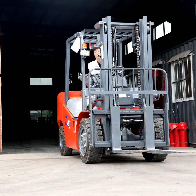 Farm Use Electric High-Lift Forklift Factory - OEM 6m Hydraulic Stack AC Motor Four-Wheel