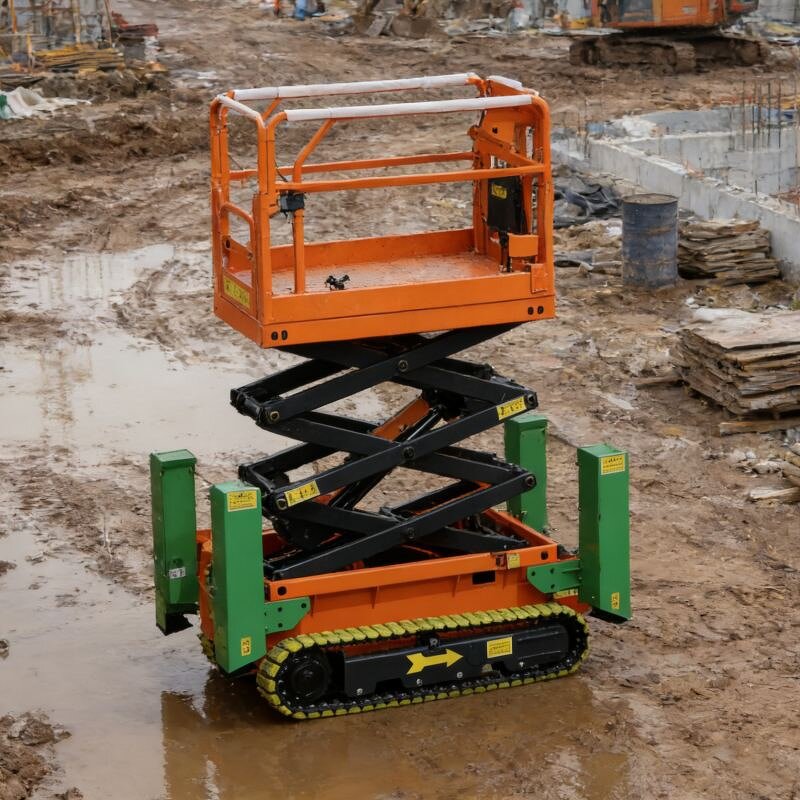 Crawler-type Scissor Lift Manufacturer - OEM Self-propelled Electric High Manganese Steel