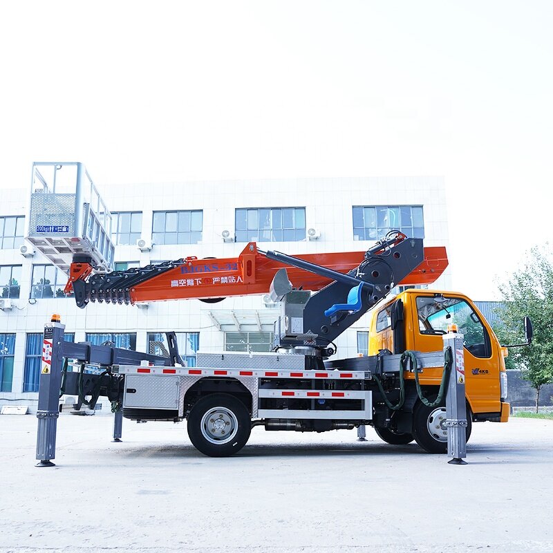 High-Altitude Work Vehicle Factory - OEM 25m Aerial Platform Diesel Truck Large Basket
