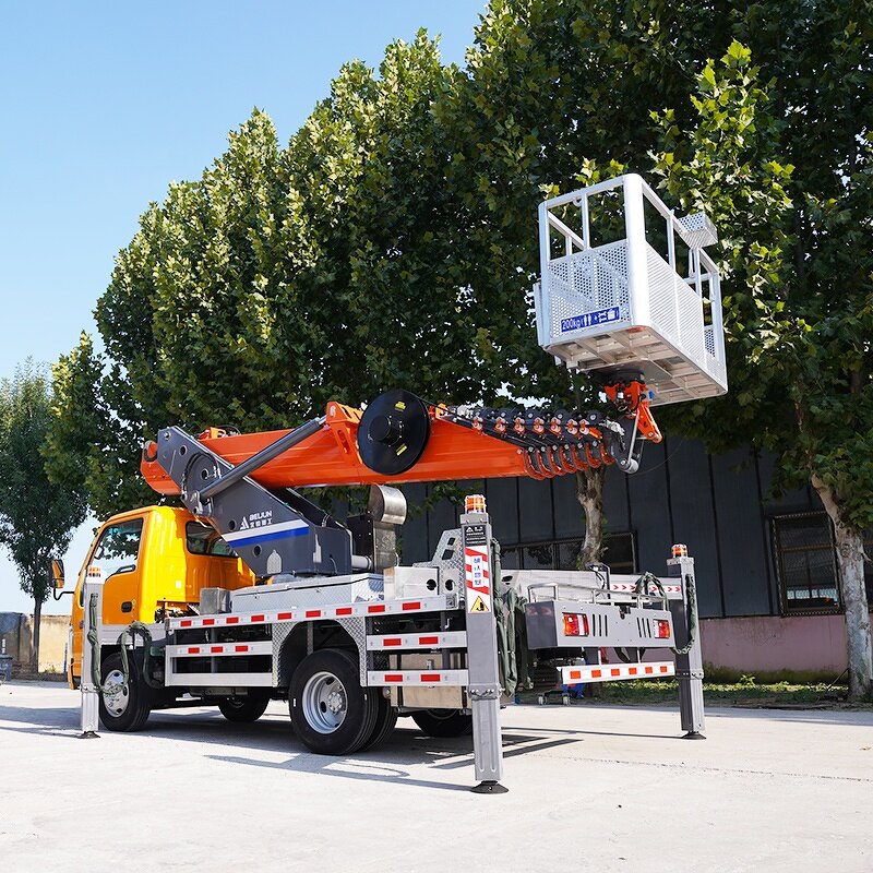 High-Altitude Work Vehicle Factory - OEM 25m Aerial Platform Diesel Truck Large Basket