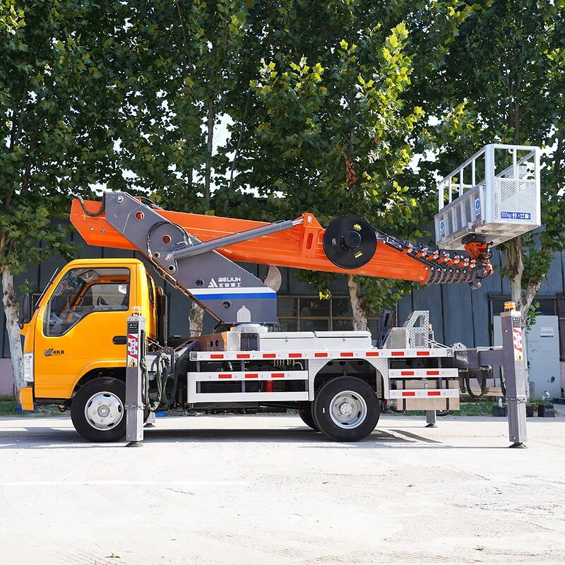 High-Altitude Work Vehicle Factory - OEM 25m Aerial Platform Diesel Truck Large Basket