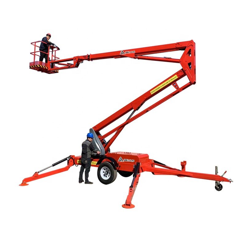 Hydraulic Trailer Cherry Picker Factory - OEM 4x4 Truck Mounted Boom Lift with Basket