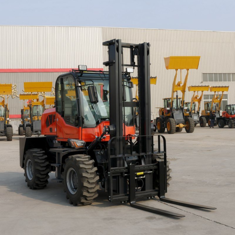 Portable Electric Mini Forklift Manufacturer - OEM 12-16 Ton Battery Rough Terrain Hand Push