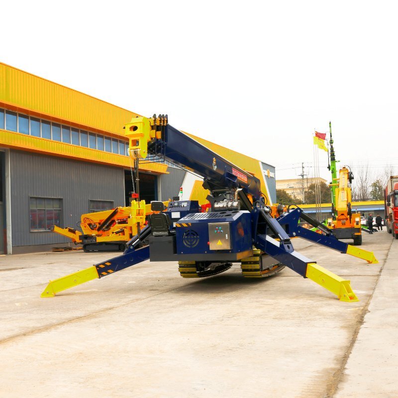 Knuckle Boom Crawler Crane Factory - OEM Mini Unic Telescopic 8 T Spider Crane 17M