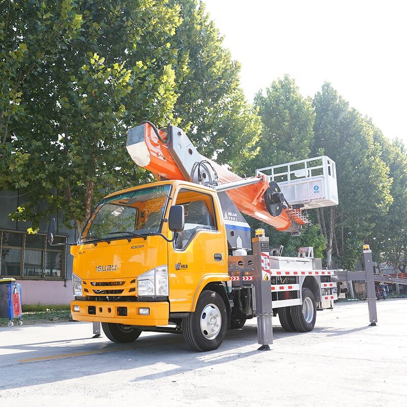 High-Altitude Work Vehicle Factory - OEM 25m Aerial Platform Diesel Truck Large Basket