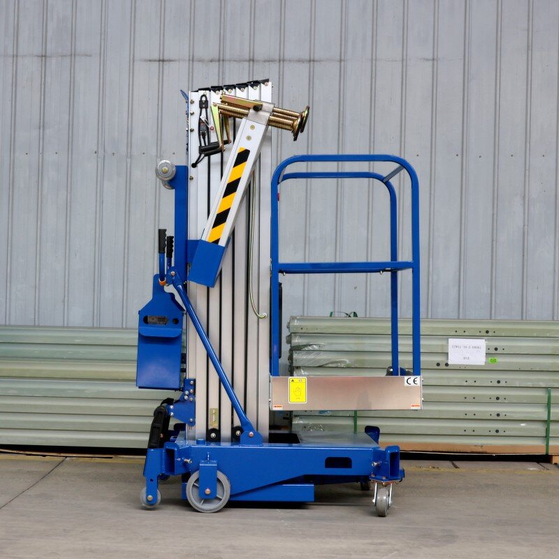 Vertical Mast Lift Factory - OEM Single Double Mast Aluminum Alloy Hydraulic 6-14m