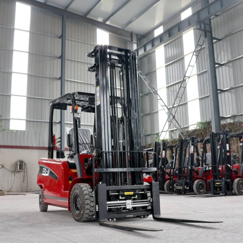 Farm Use Electric High-Lift Forklift Factory - OEM 6m Hydraulic Stack AC Motor Four-Wheel