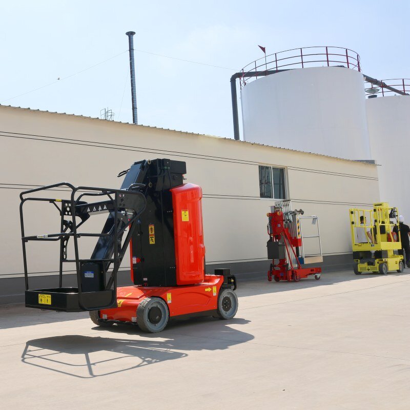 Single Mast Mobile Platform Factory - OEM 10m Hand Pull Aerial Working 12m Lifting Height