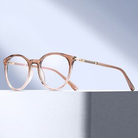 Prescription Eyeglasses Manufacturer - OEM Custom Women's Round Anti Blue Light