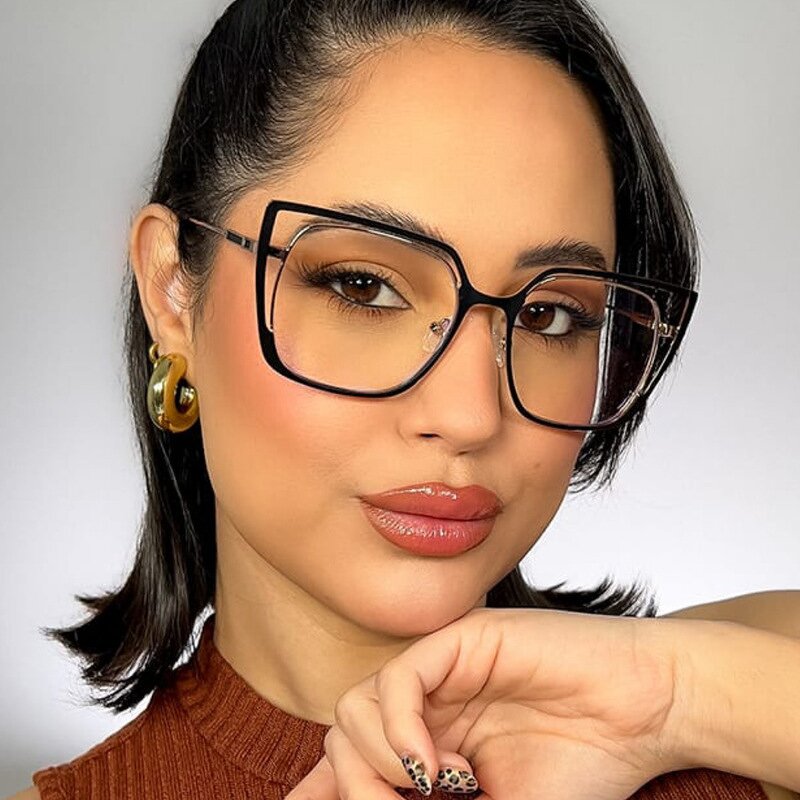 Eyeglasses Factory - OEM Custom Fashion Green Blue Oversized Square