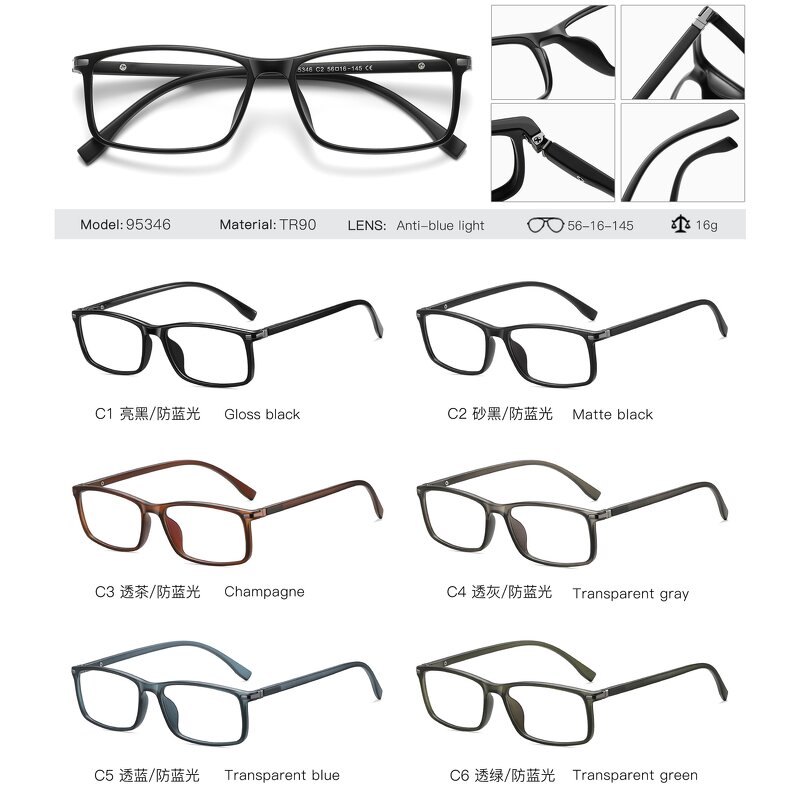 Myopia Glasses Factory - OEM Custom Business Office Retro Men Optical