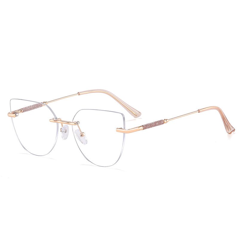 Glasses Frame Factory - OEM Custom Frameless Cat Eye Women Frame