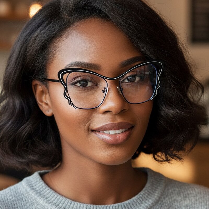 Eyeglasses Manufacturer - OEM Custom Ladies Fashion Butterfly Frame