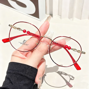 Anti Blue Light Glasses Factory - OEM Custom Ultralight Pearl Metal Round