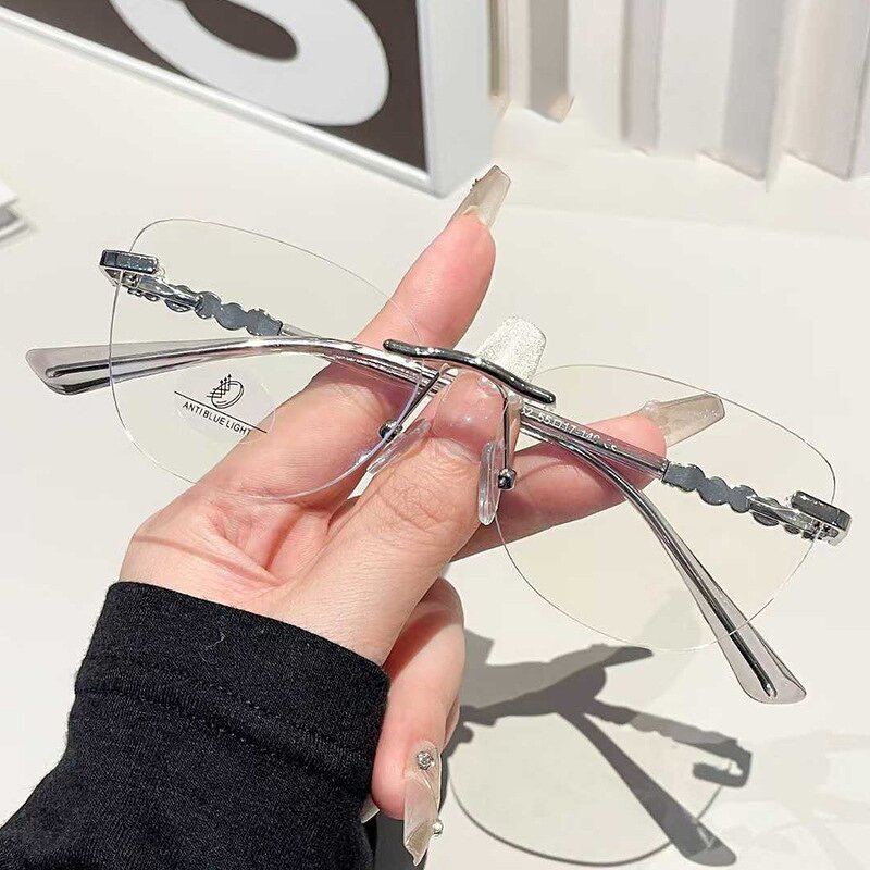 Eyeglasses Manufacturer - OEM Custom Spring Hinge Transparent Rimless
