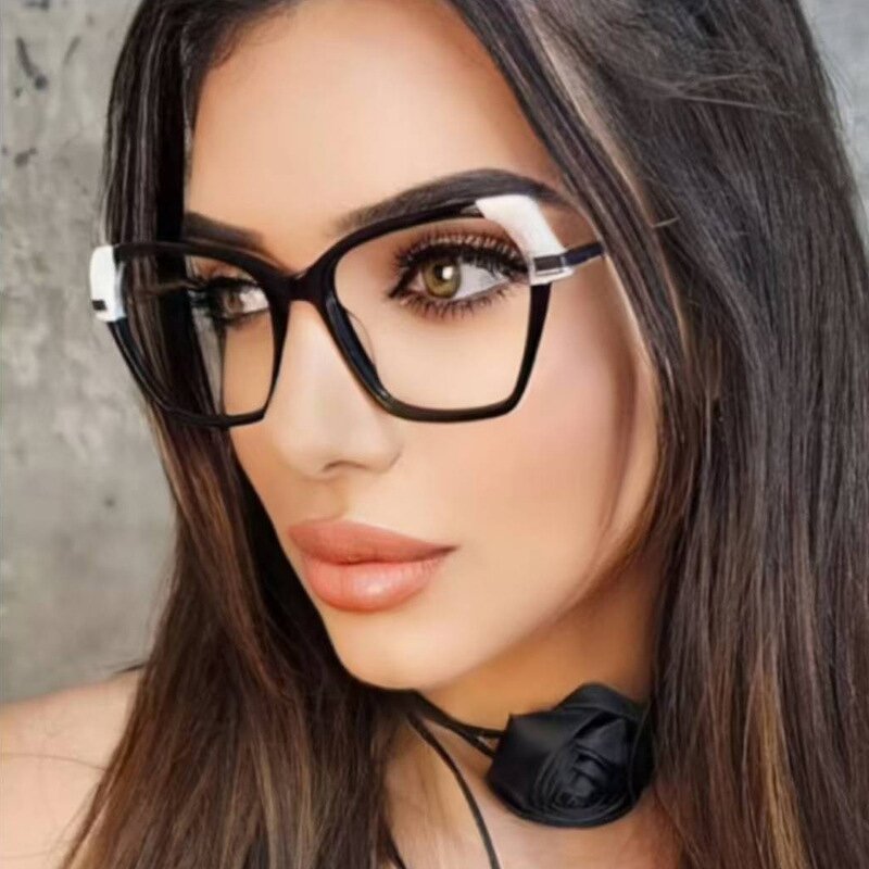 Eyeglasses Factory - OEM Custom Fashion Red Leopard Patchwork Retro