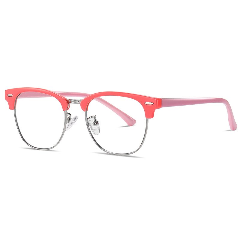 Kids Eyeglasses Manufacturer - OEM Custom Retro Half Frame Metal Optic
