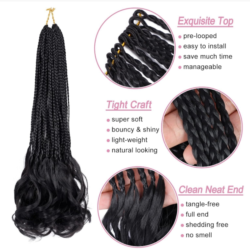 Best Selling bob Short Hair Wholesale goal and Green Check Over Deep Water Wave Wig Braid African Synthetic Wig