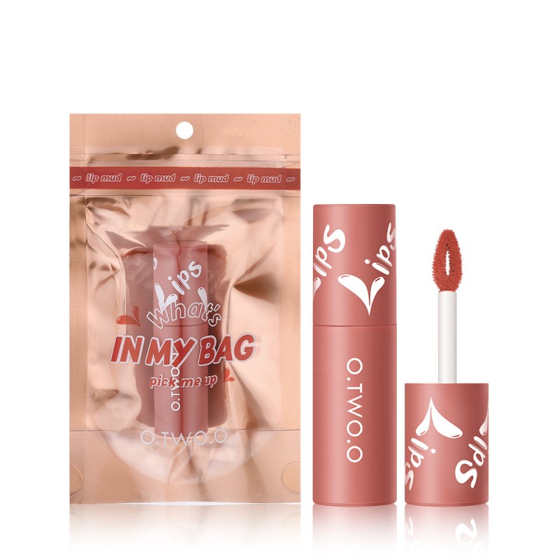 Lip Mud Matte Face Lip and Cheek Dual-use Foundation Make-up Powder Blusher Lipstick air Lip Color Non Stick Cup