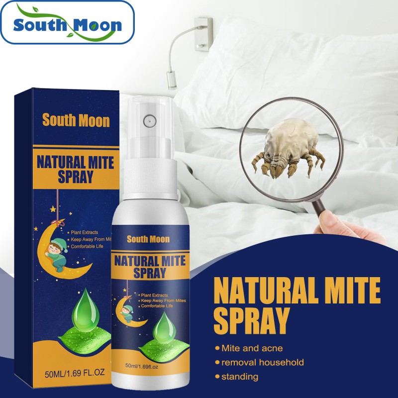 50ml Hyaluronic Acid Vitamin E Infused Mite Removal Spray for Home Use Indoor Environment Bed Linen Clothing Mite Elimination