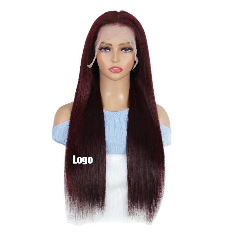 Wholesale 13*4 Front Lace 26inches   Wig 100% Human Wig Straight Hair Long Hair Head Set Europe and the United States Hot