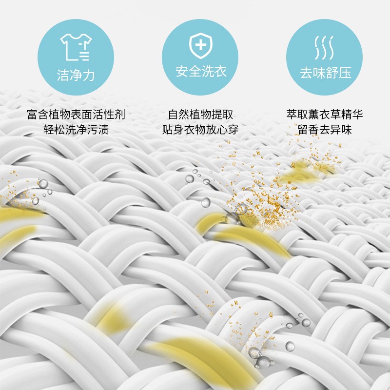 Fragrant, Clean and Supple Laundry Detergent, Laundry Care, Clean Hand, Easy to Clean, Bagged