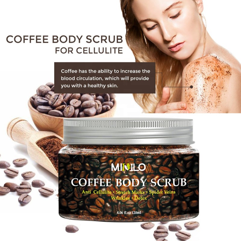 Coffee Scrub 120g Body Scrub Remove Dirt  Exfoliating Bath Cleaning 120ml